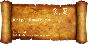 Knipl Ramóna névjegykártya